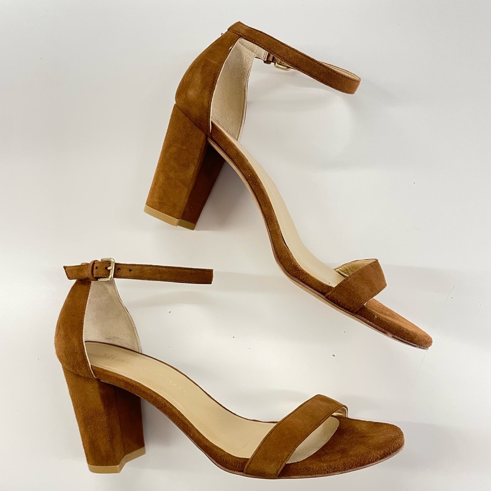 Stuart Weitzman Suede Block Heels EUC